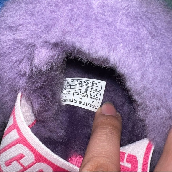 NEW UGG Fluff Yeah Slipper Sandals - Purple and Blue Fluff Yeah Size 7 - Picture 4 of 12